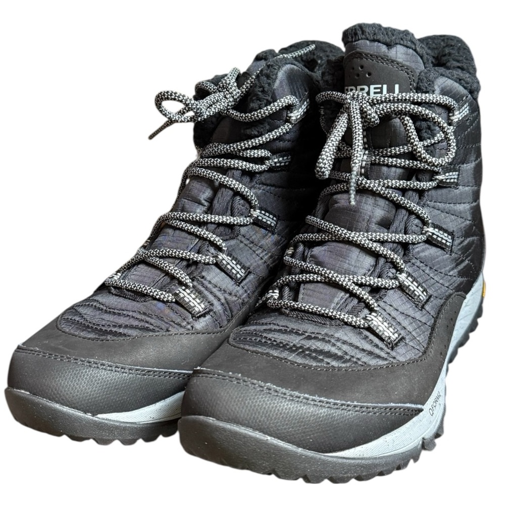 Merrell Thermo Kiruna Mid Waterproof Boots Black Vibram Sz 7.5 - Picture 4 of 11